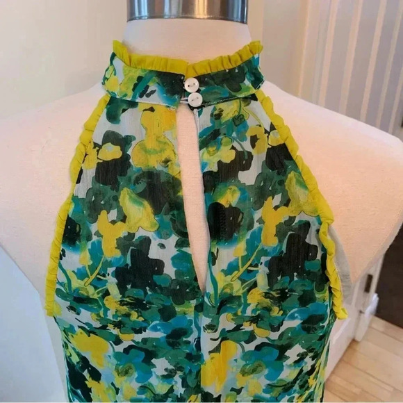 HOUSE OF HARLOW x Revolve Novia Maxi Dress Large Kelly Green & Yellow Floral - Picture 6 of 13